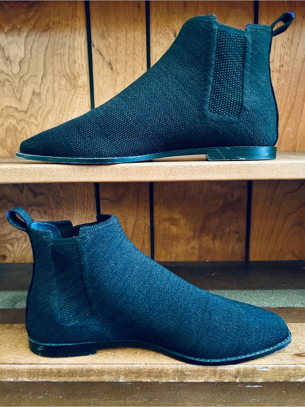Rothy's Black The Merino Wool Chelsea Flat Ankle Boots, size 10 EU 41 - Picture 4 of 13